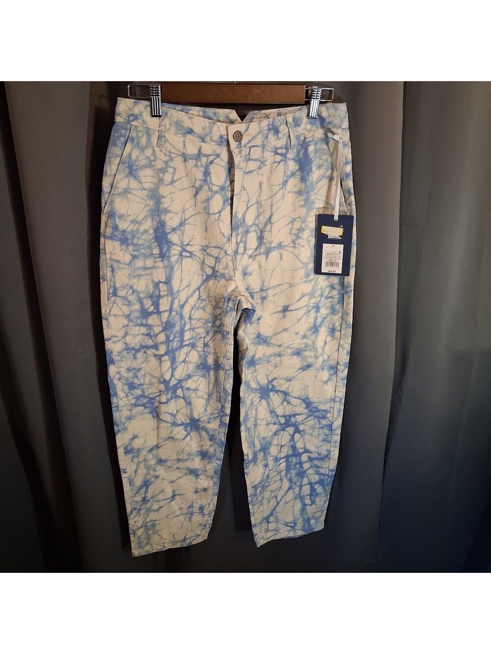 Rachel Comey Women's Chambray Blue Tie-Dye Pants Size 6